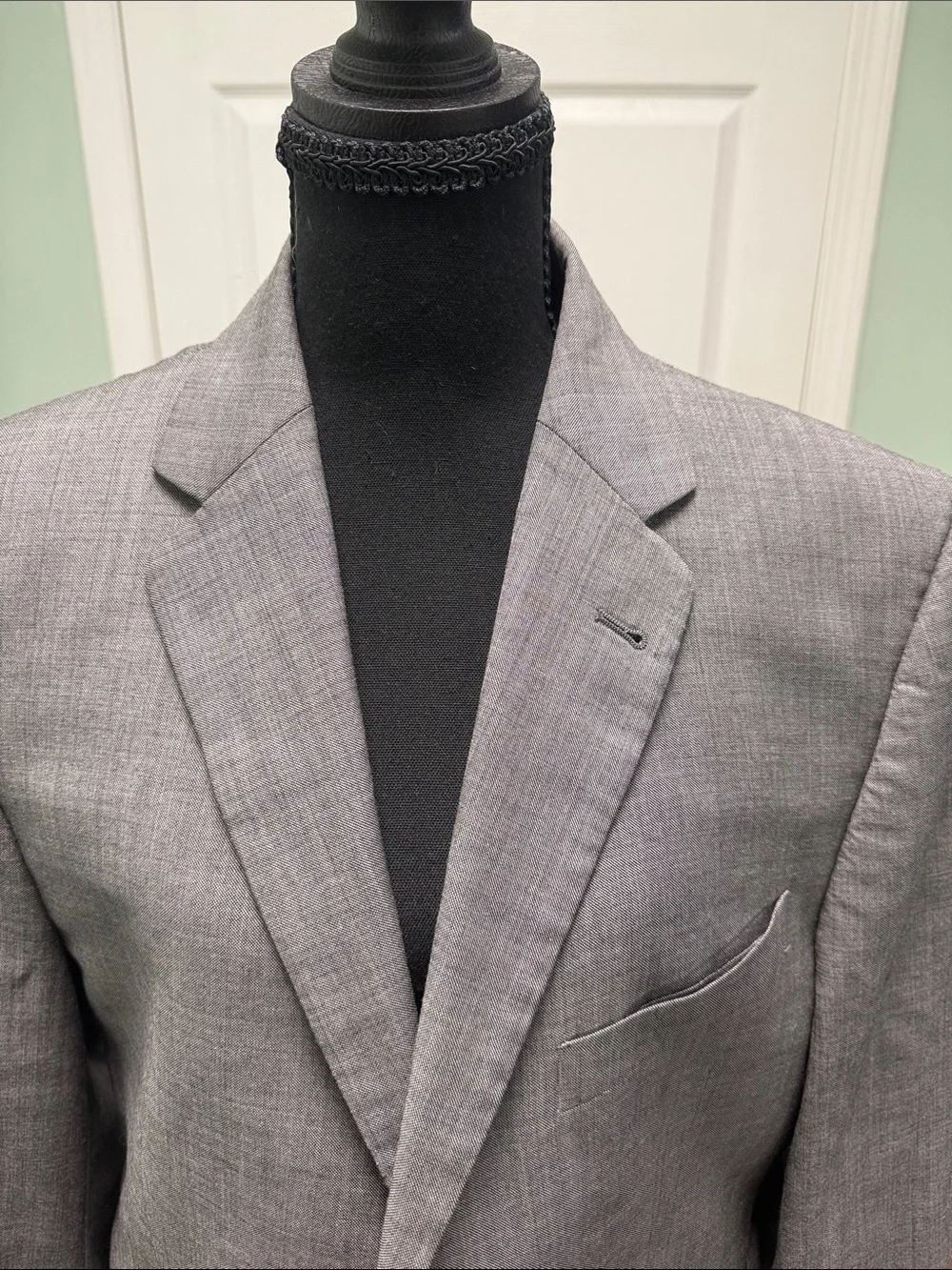 Joseph Abboud Gray Two-Button Notch Lapel Sport Coat